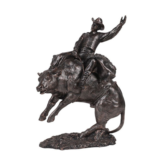 Cowboy on Bull Sculpture Rodeo Events Awards Trophies Western